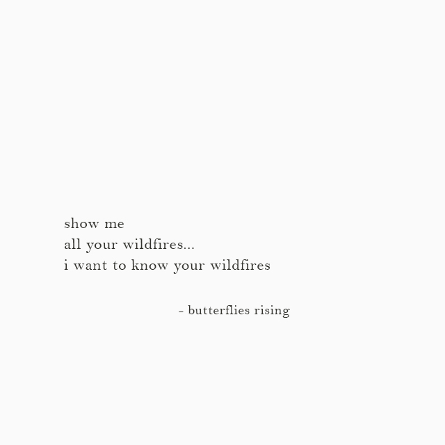 show me all your wildfires... i want to know your wildfires