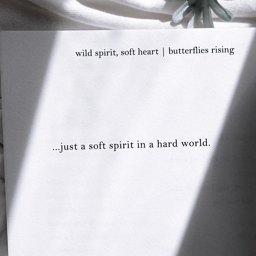 just a soft spirit in a hard world