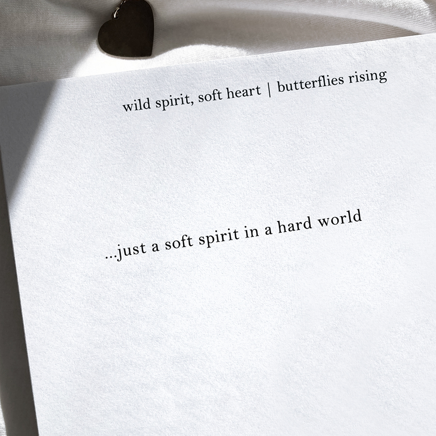just a soft spirit in a hard world