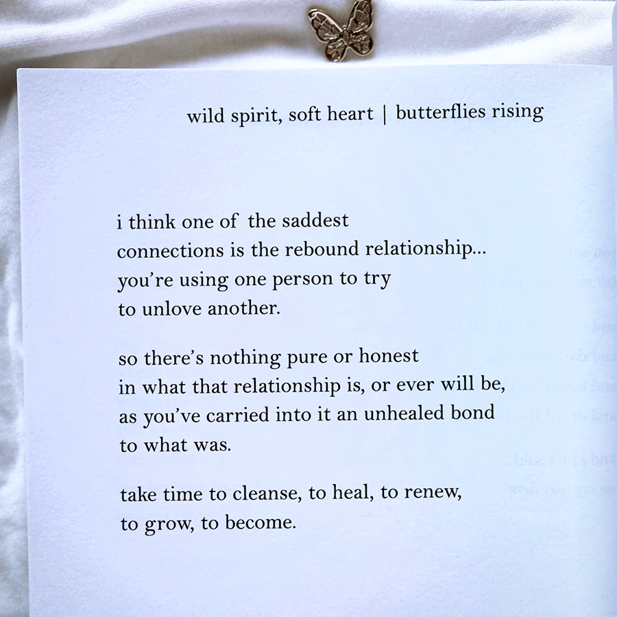 i think one of the saddest connections is the rebound relationship