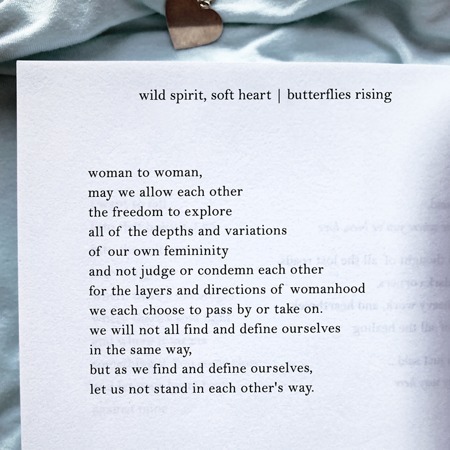 woman to woman, may we allow each other the freedom to explore