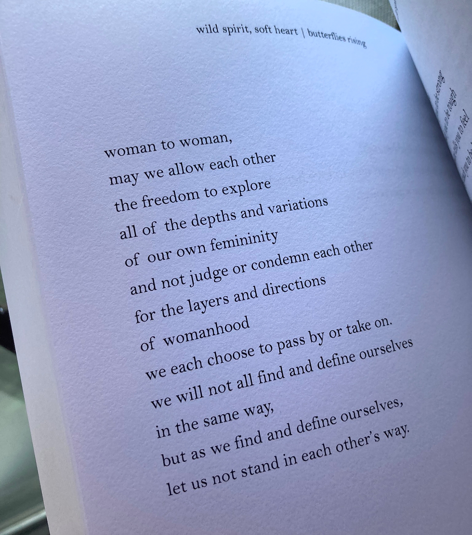 woman to woman, may we allow each other the freedom to explore all of