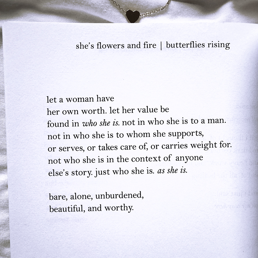 let a woman have her own worth. let her value be found in who she is