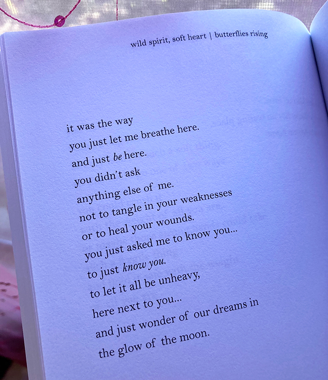 it was the way you just let me breathe here. and just be here.