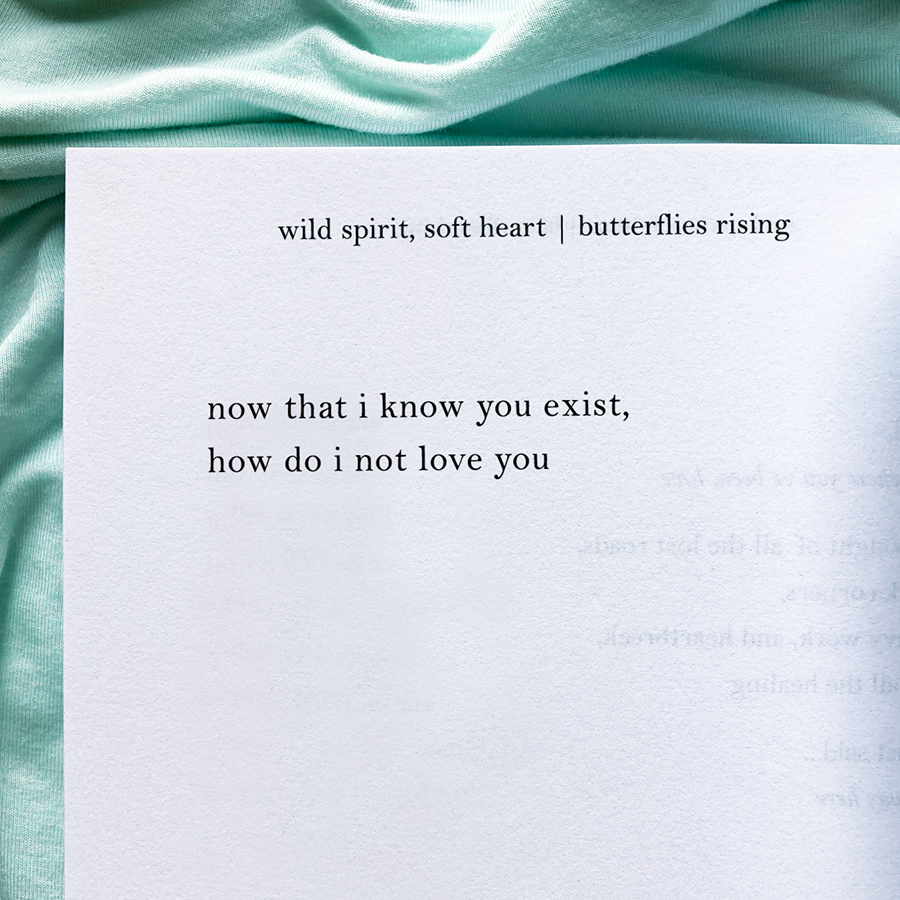 now that i know you exist, how do i not love you - butterflies rising quote