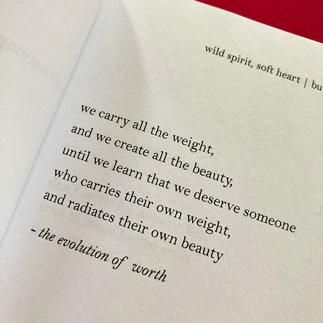 we carry all the weight, and we create all the beauty