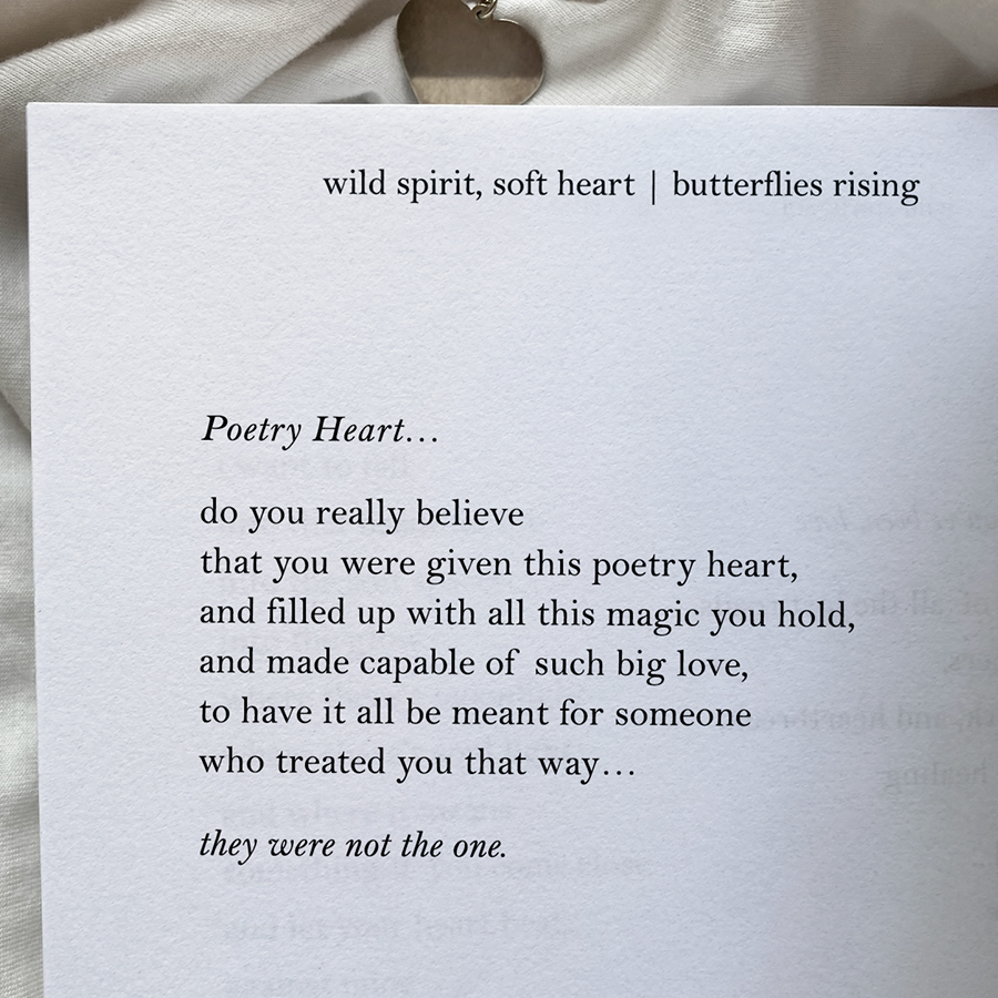 do you really believe that you were given this poetry heart, and filled up with all this magic you hold