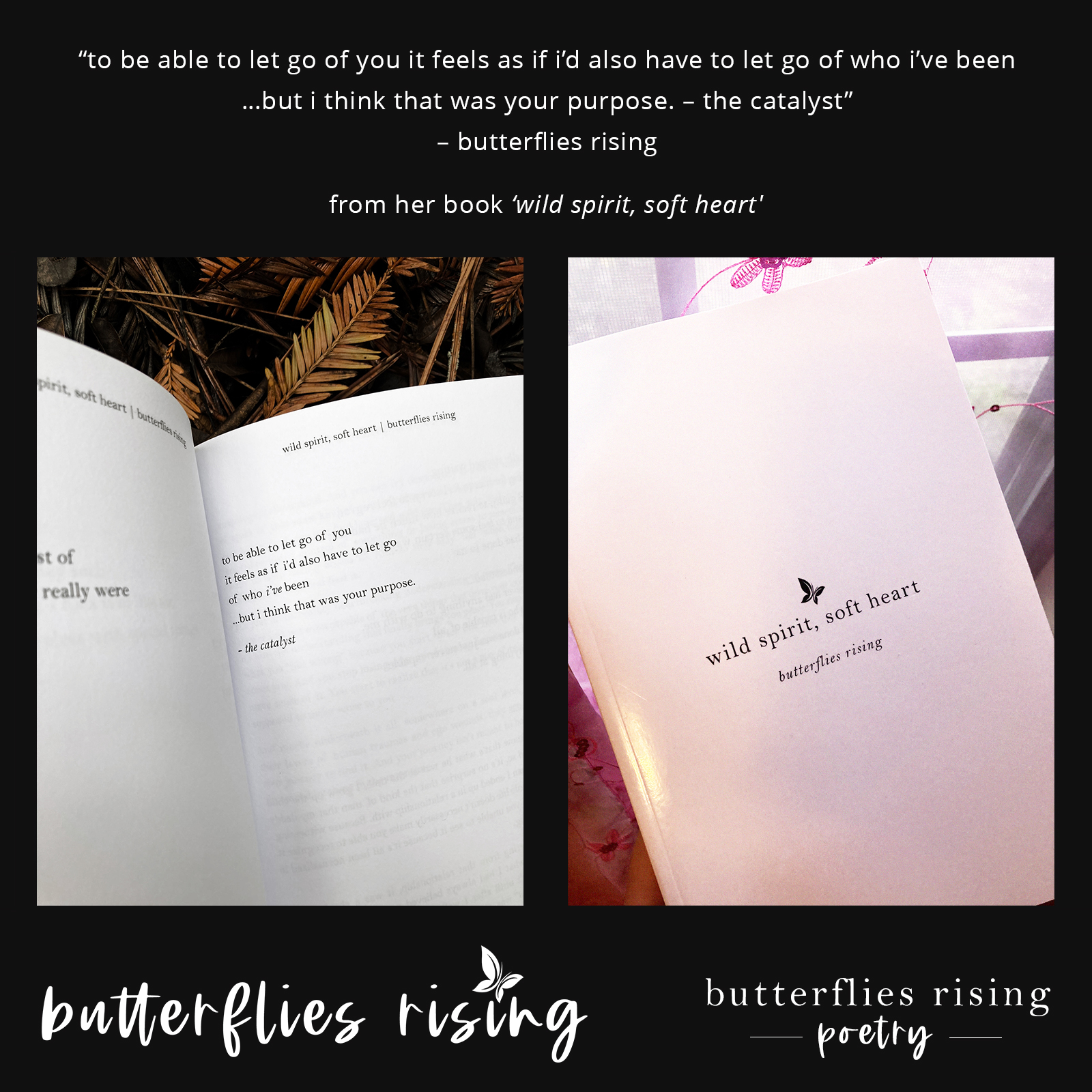 to be able to let go of you it feels as if i’d also have to let go of who i've been - butterflies rising