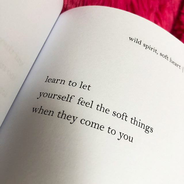 learn to let yourself feel the soft things when they come to you