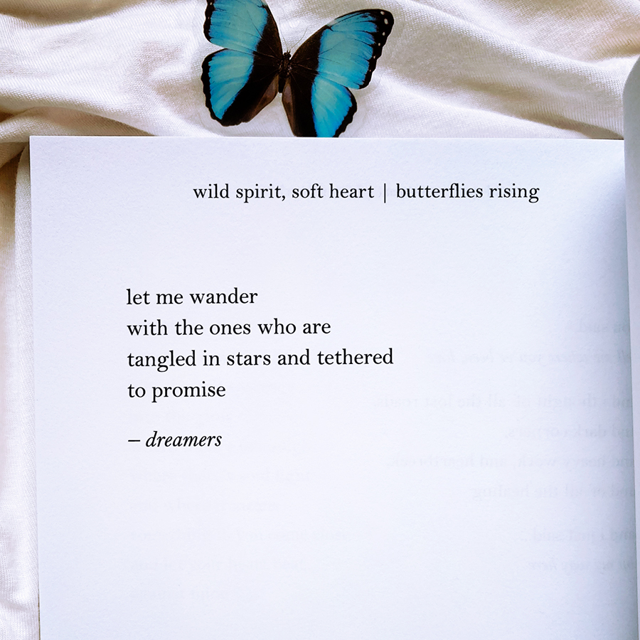 let me wander with the ones who are tangled in stars and tethered to promise - dreamers