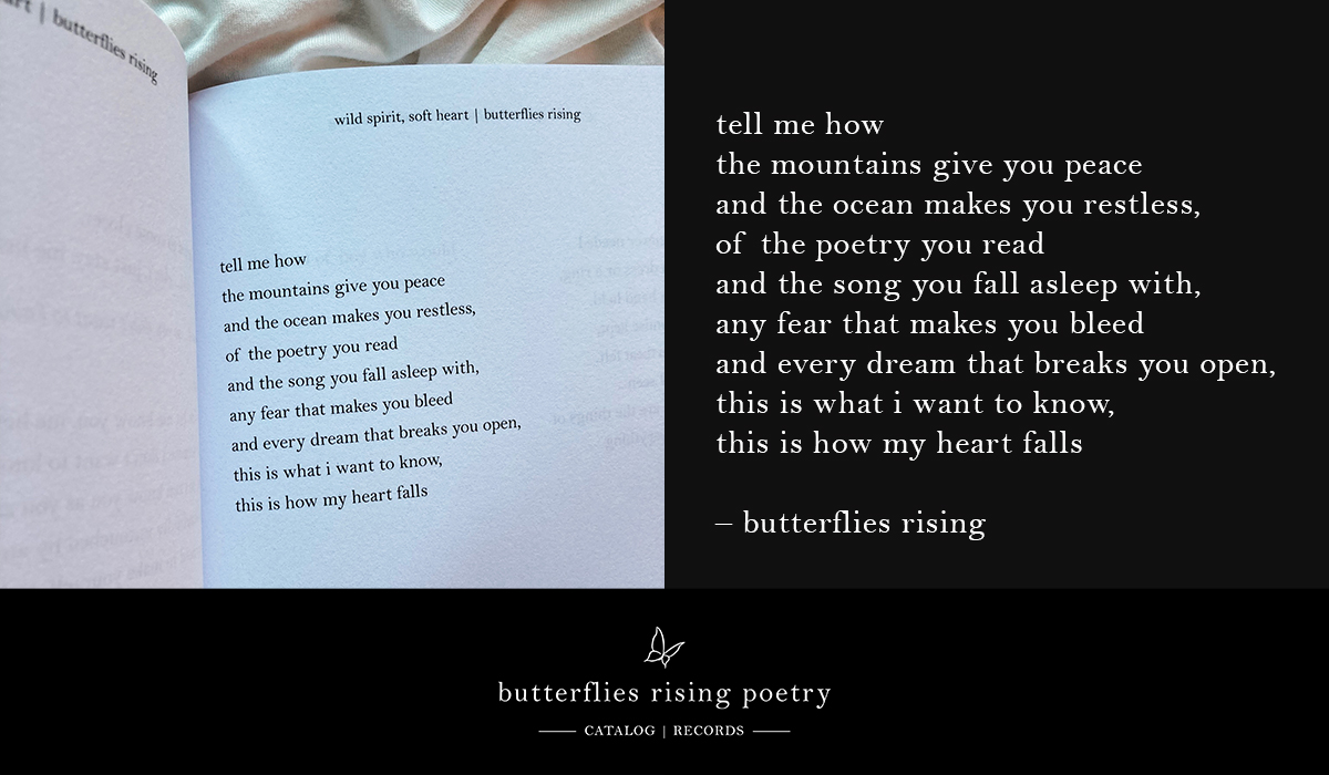 of the poetry you read and the song you fall asleep with