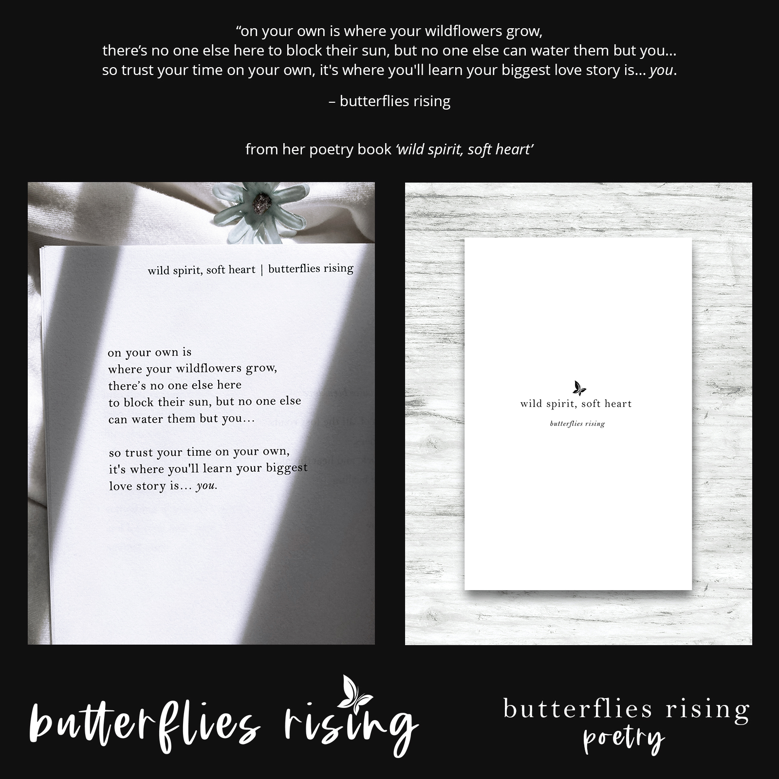 on your own is where your wildflowers grow, there’s no one else here to block their sun