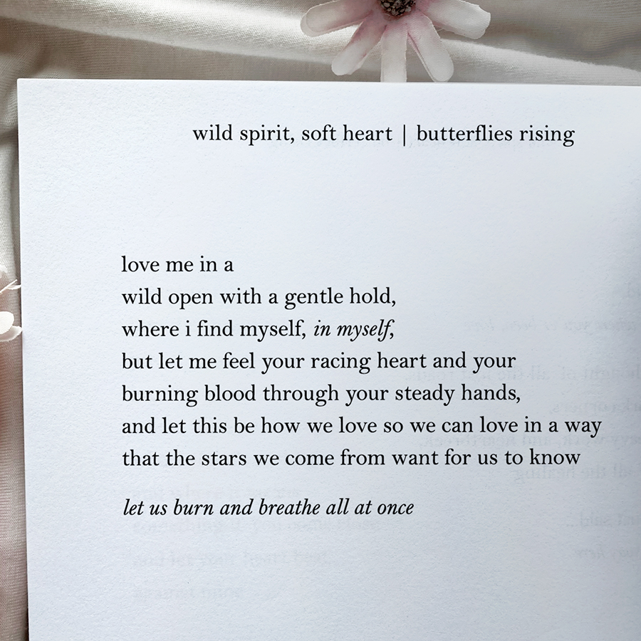 love me in a wild open with a gentle hold, where i find myself, in myself