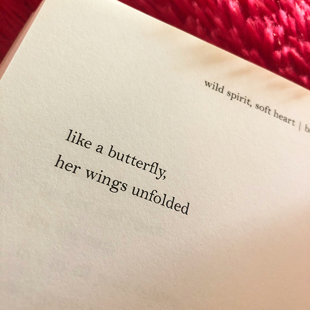 like a butterfly, her wings unfolded - butterflies rising