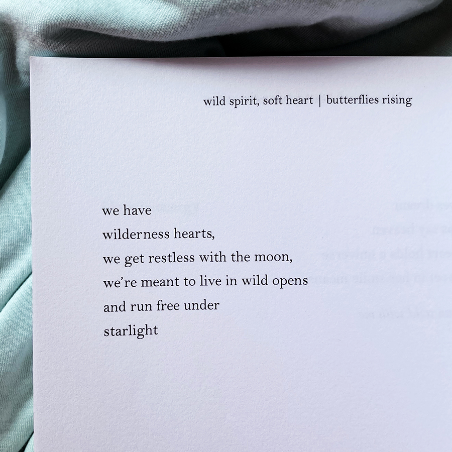 we're meant to live in wild opens and run free under starlight