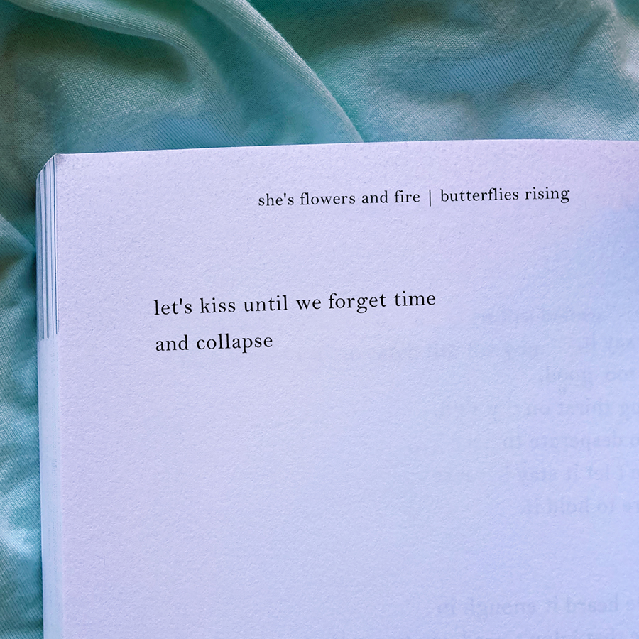 let's kiss until we forget time and collapse