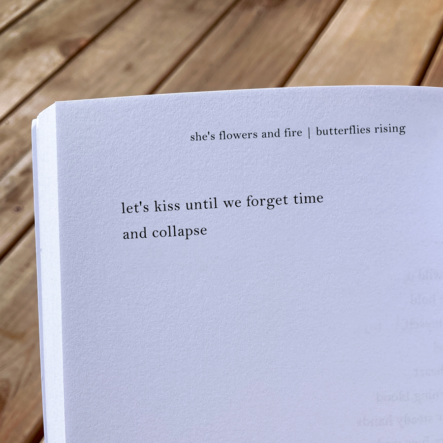 let's kiss until we forget time and collapse