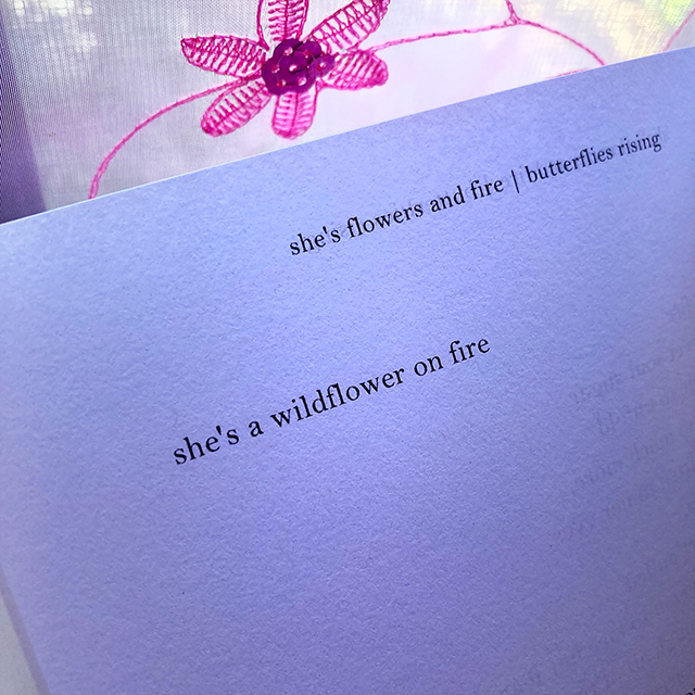 she's a wildflower on fire - butterflies rising