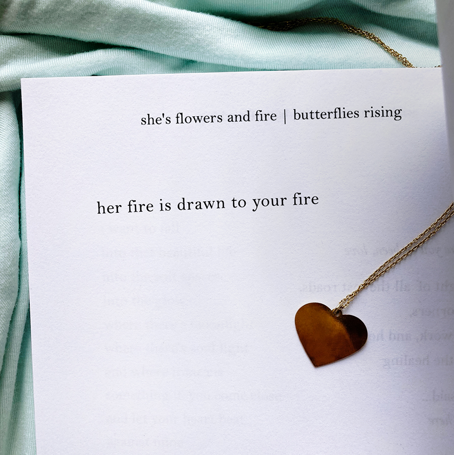 her fire is drawn to your fire - butterflies rising