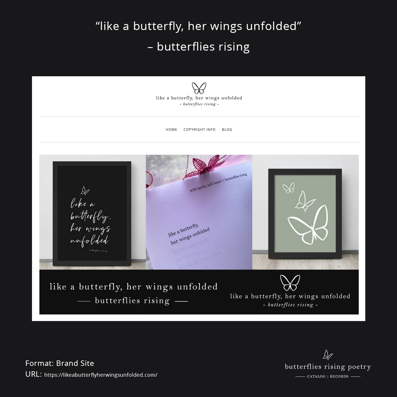 like a butterfly, her wings unfolded official brand site