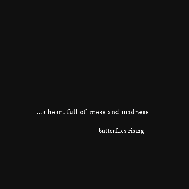...a heart full of mess and madness - butterflies risin