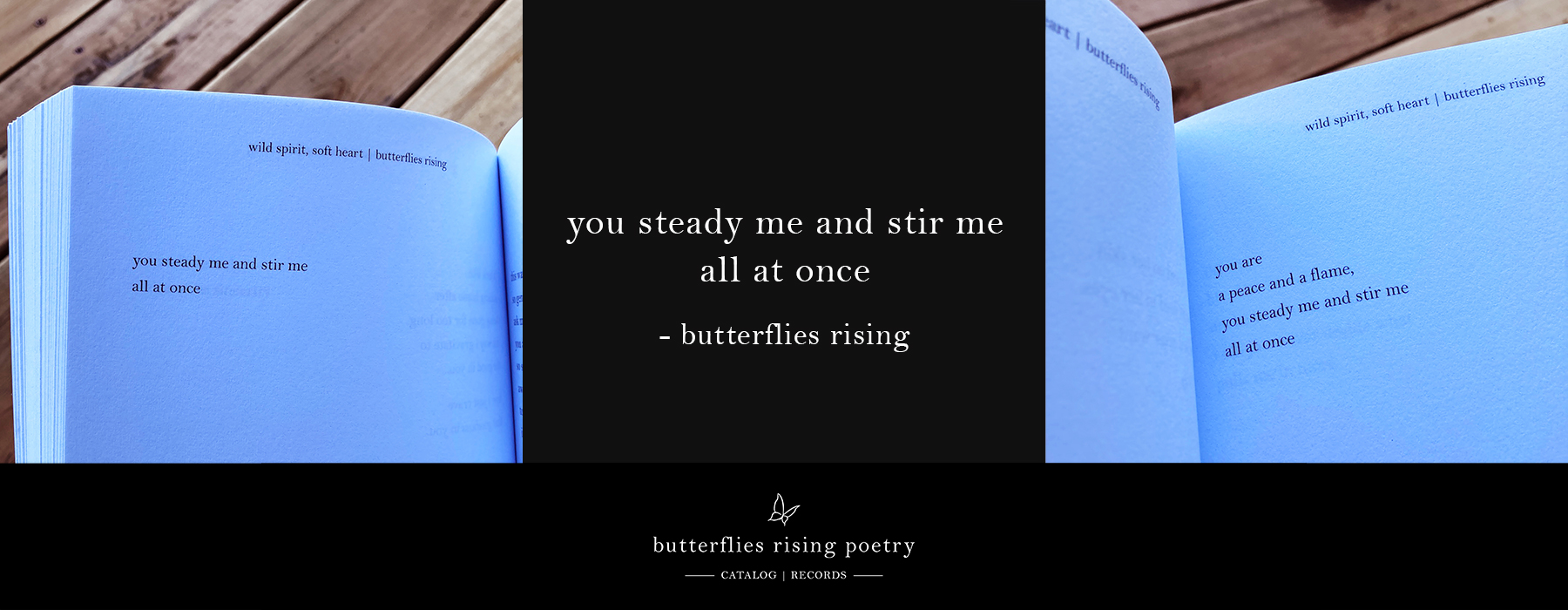 you steady me and stir me all at once - butterflies rising poem series