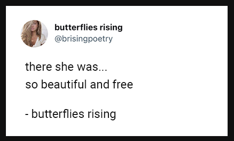 there she was... so beautiful and free