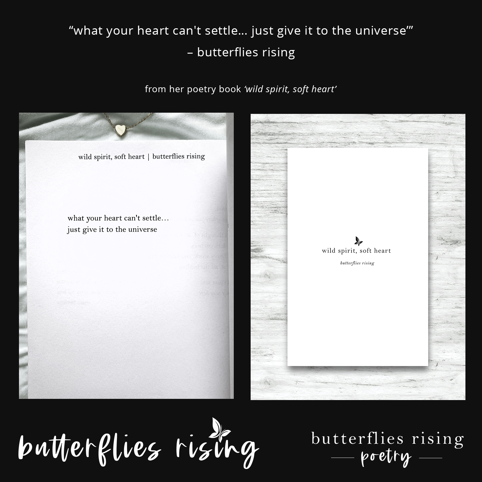 what your heart can't settle... just give it to the universe