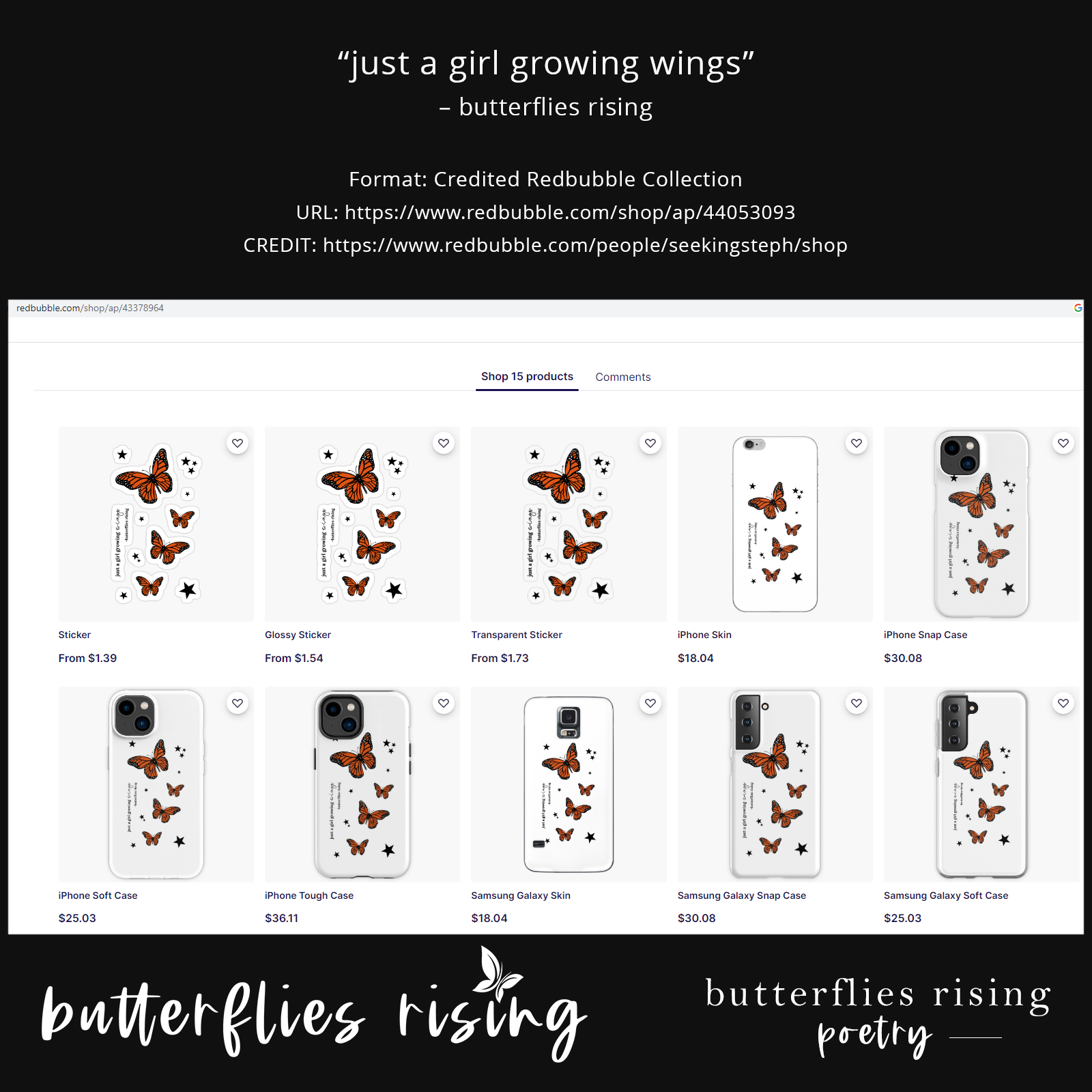 just a girl growing wings - butterflies rising
