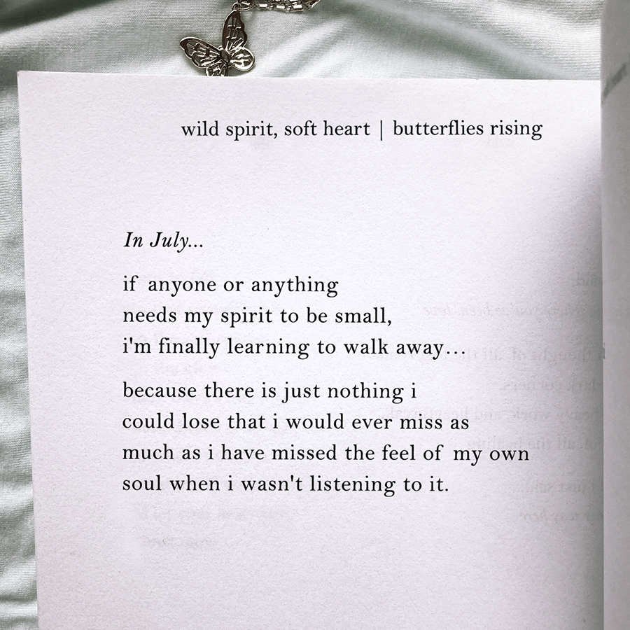 if anyone or anything needs my spirit to be small, i'm finally learning to walk away... because there is just nothing i could lose