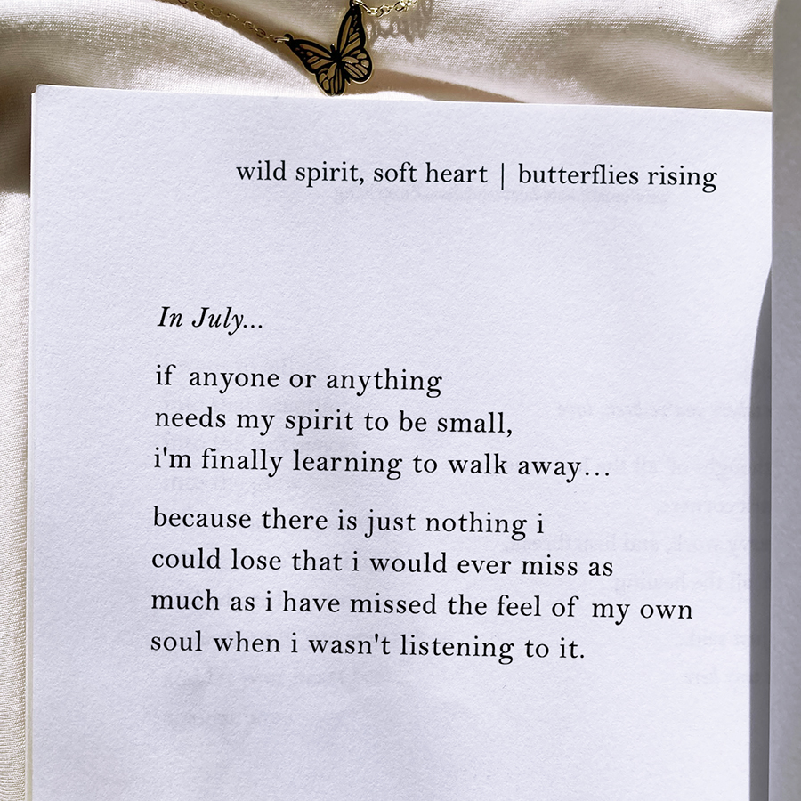 if anyone or anything needs my spirit to be small, i'm finally learning to walk away... because there is just nothing i could lose