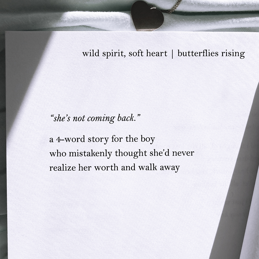 she’s not coming back.