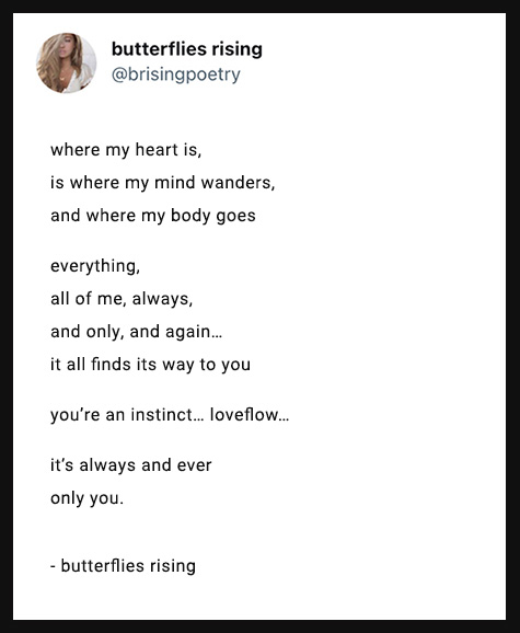 where my heart is, is where my mind wanders, and where my body goes