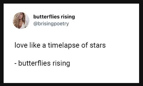love like a timelapse of stars