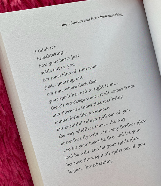 how your heart just spills out of you. it's some kind of soul ache just... pouring. out.