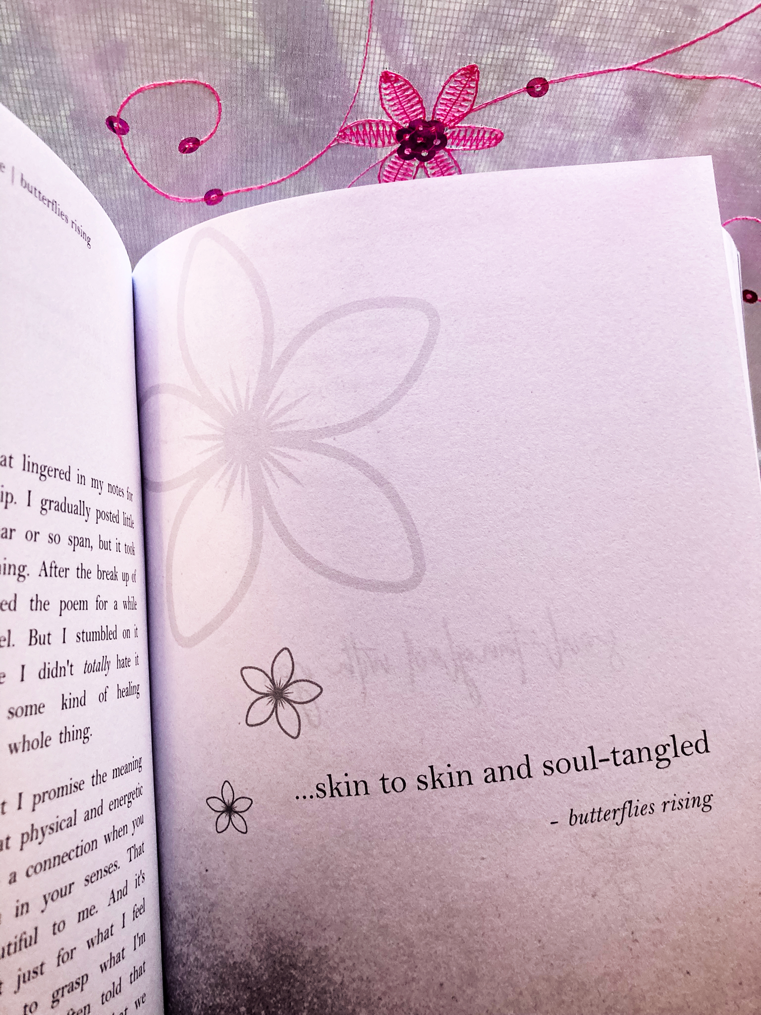 skin to skin and soul-tangled - butterflies rising quote
