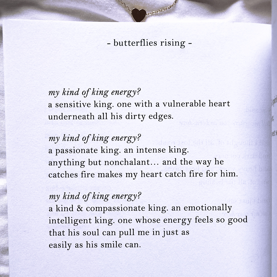 my kind of king energy? a sensitive king. one with a vulnerable heart