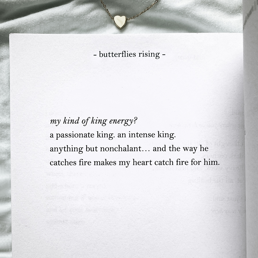 a passionate king. an intense king. anything but nonchalant