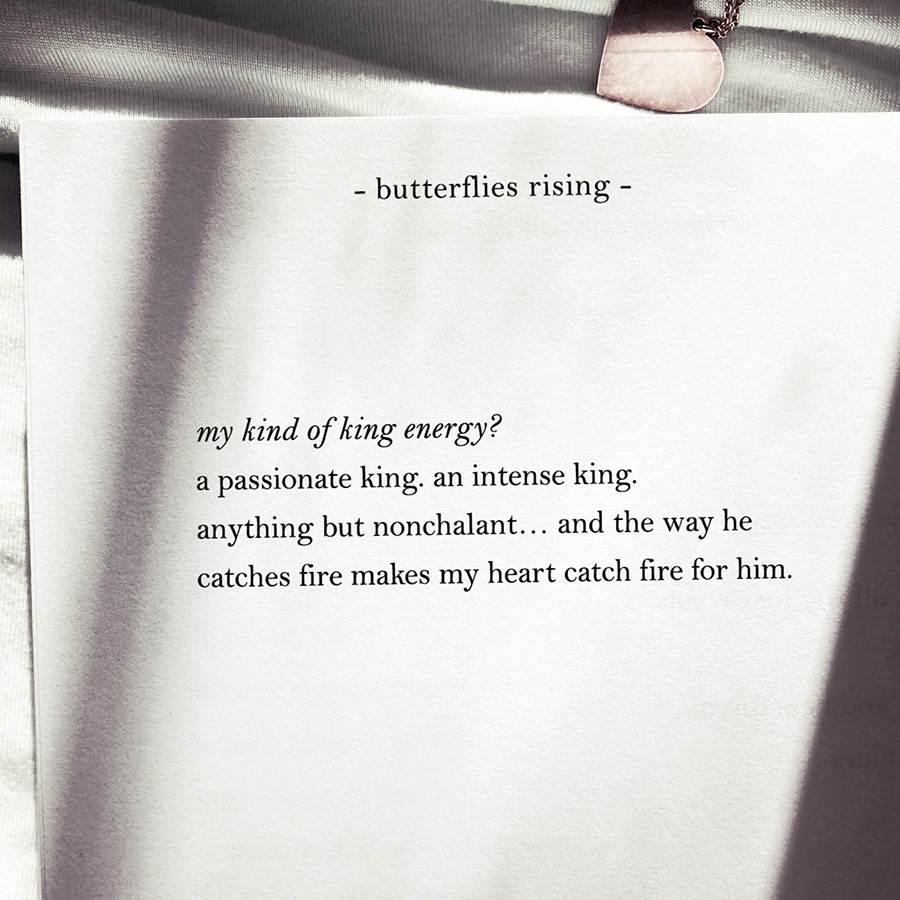 a passionate king. an intense king. anything but nonchalant