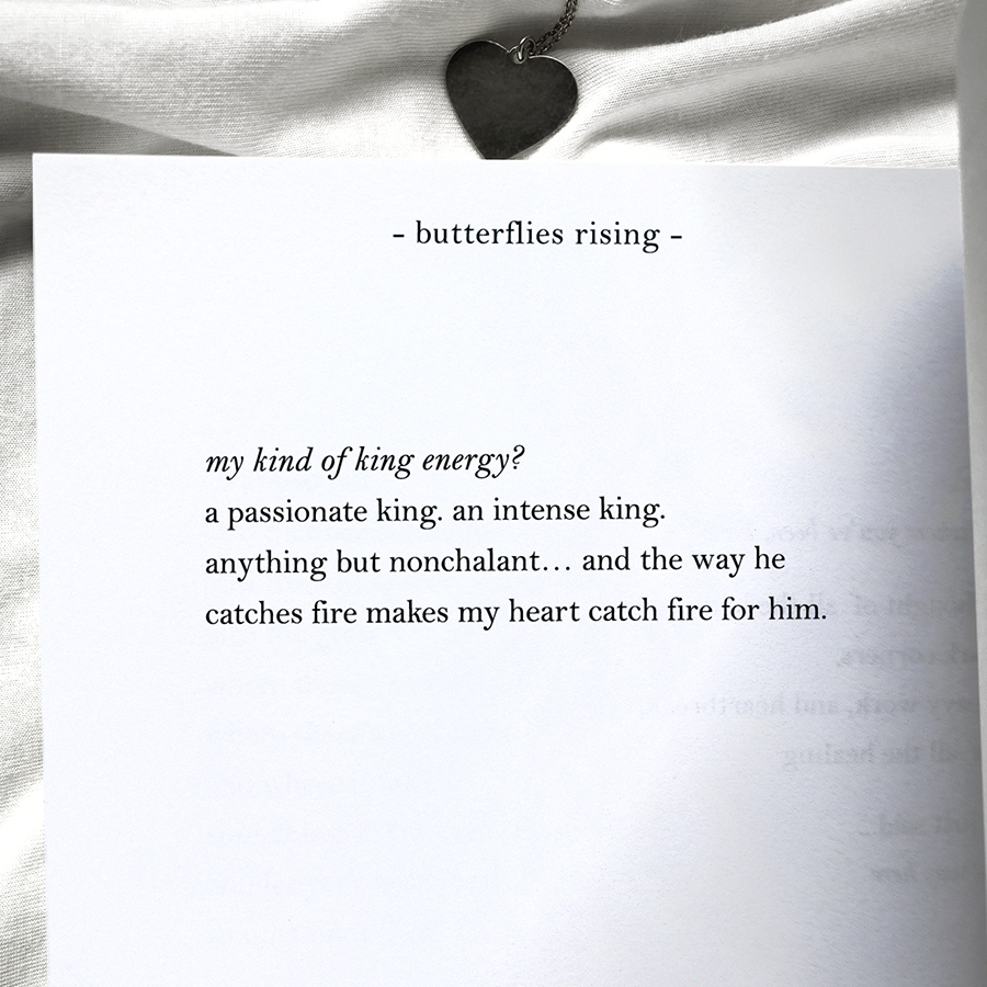 a passionate king. an intense king. anything but nonchalant