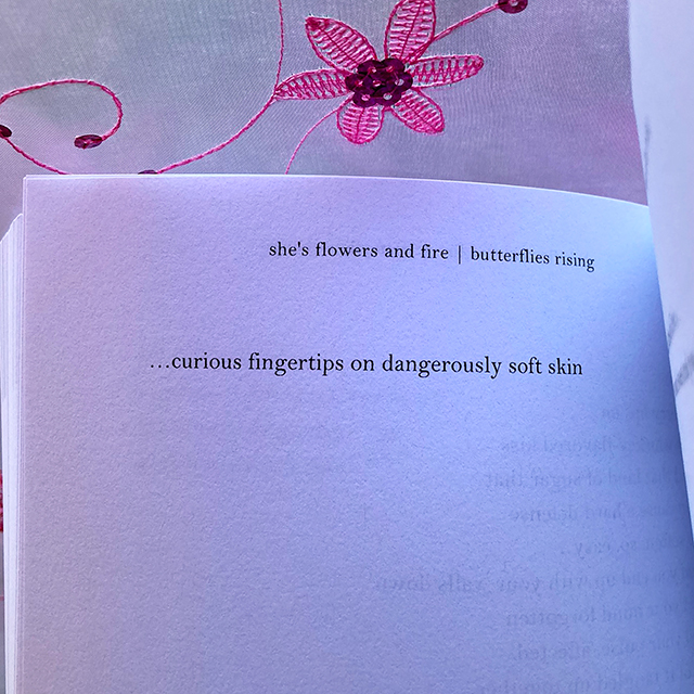 ...curious fingertips on dangerously soft skin - butterflies rising