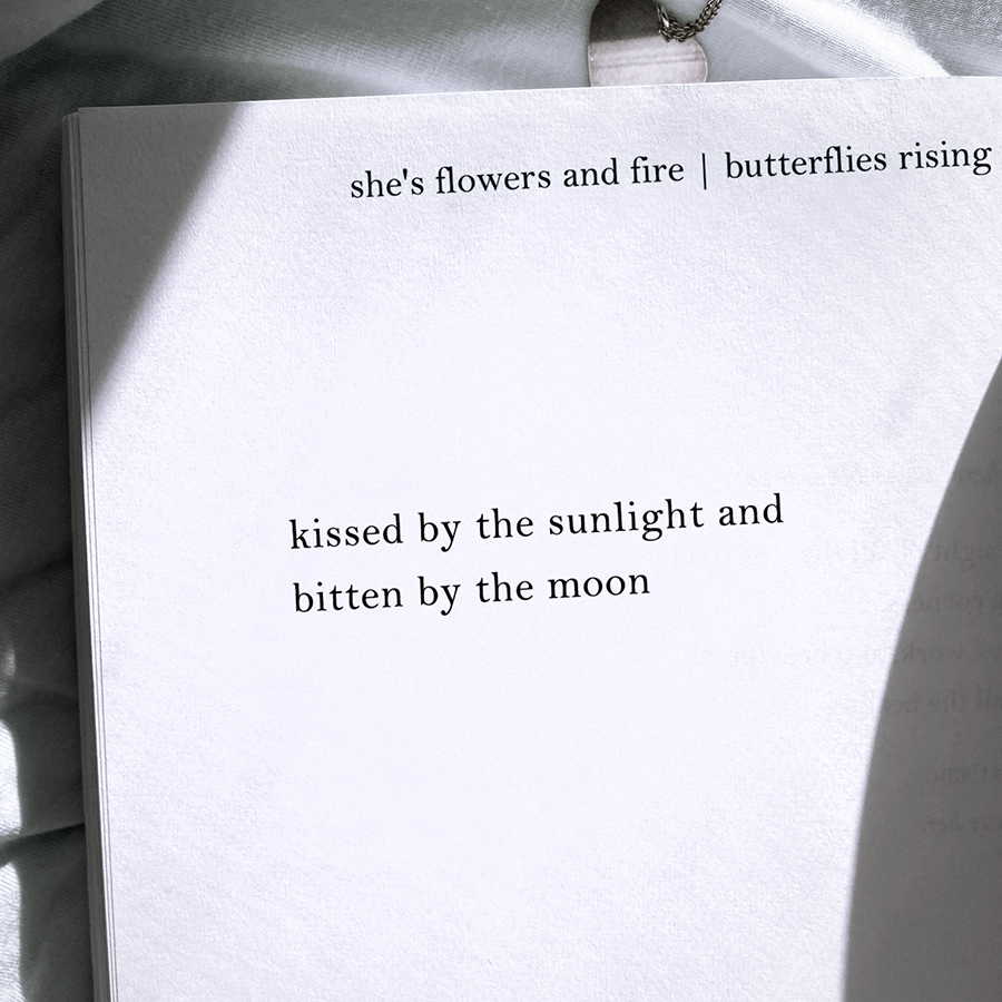 kissed by the sunlight and bitten by the moon - butterflies rising