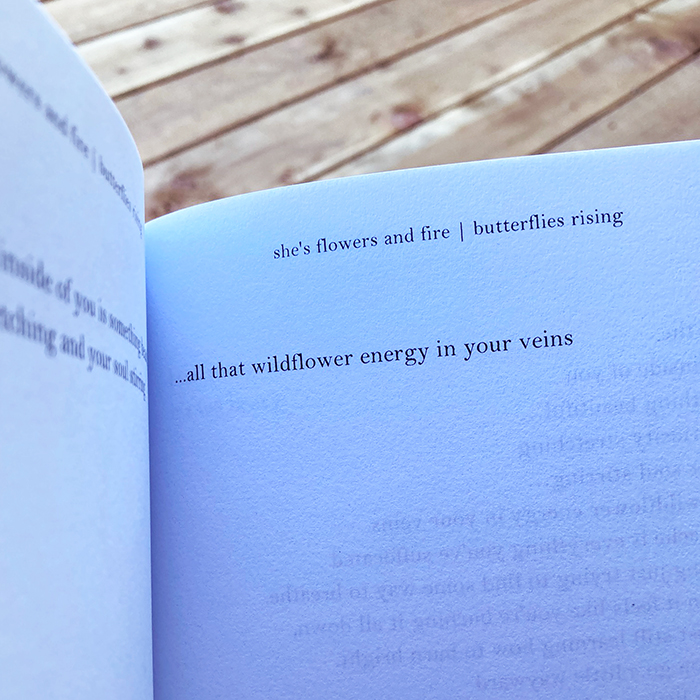 all that wildflower energy in your veins - butterflies rising quote