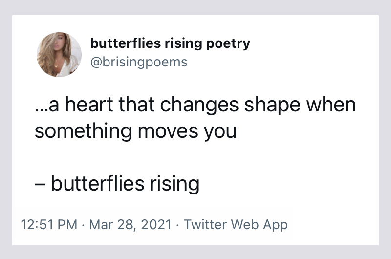 a heart that changes shape when something moves you