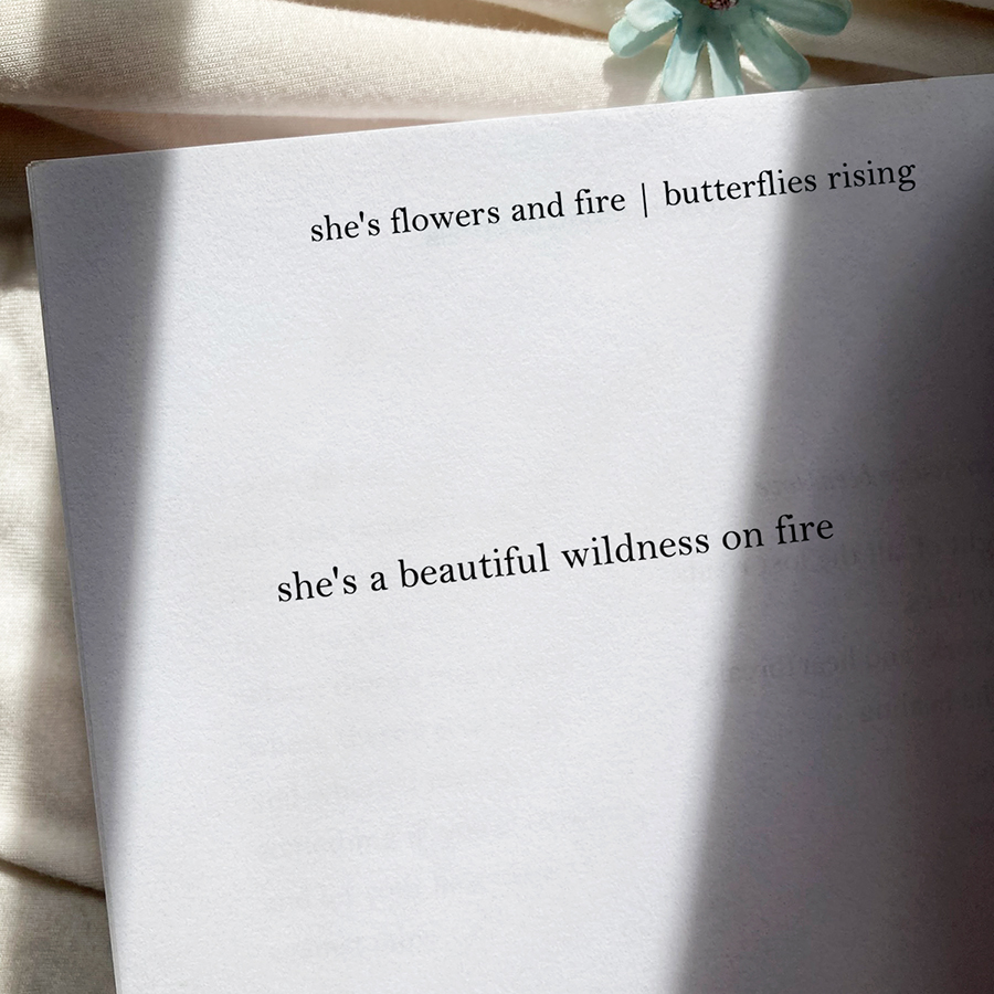 she's a beautiful wildness on fire