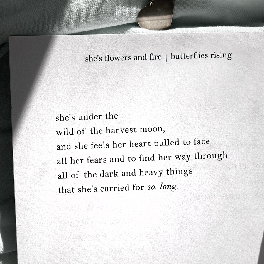 she feels her heart pulled under the wild of the harvest moon to face all her fears