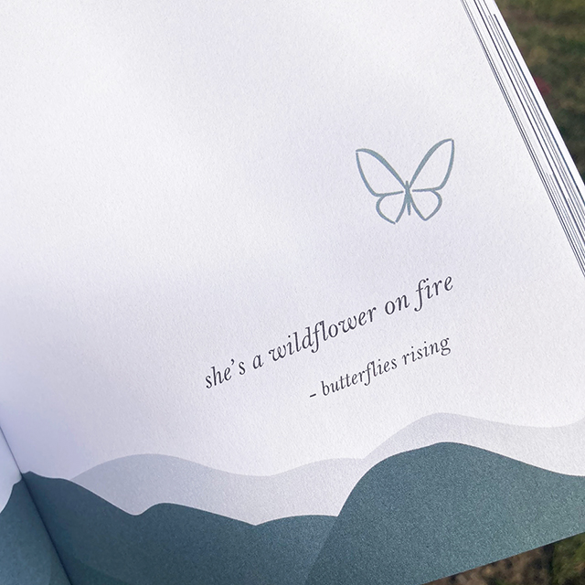 she's a wildflower on fire  – butterflies rising