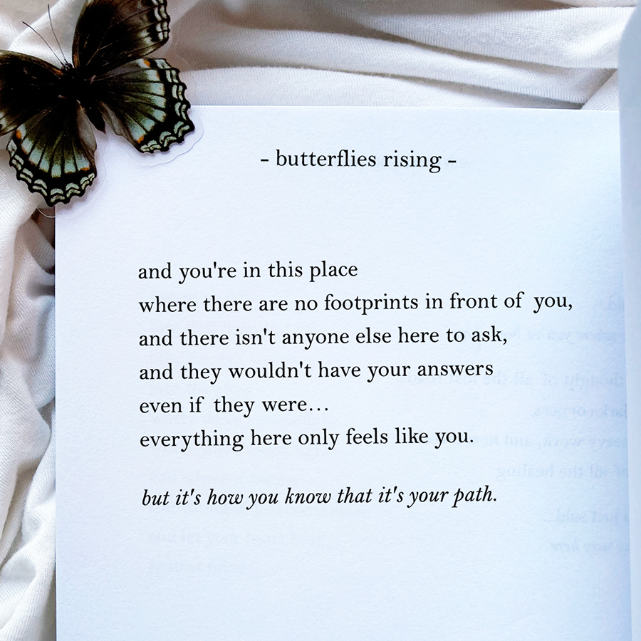 and you're in this place where there are no footprints in front of you
