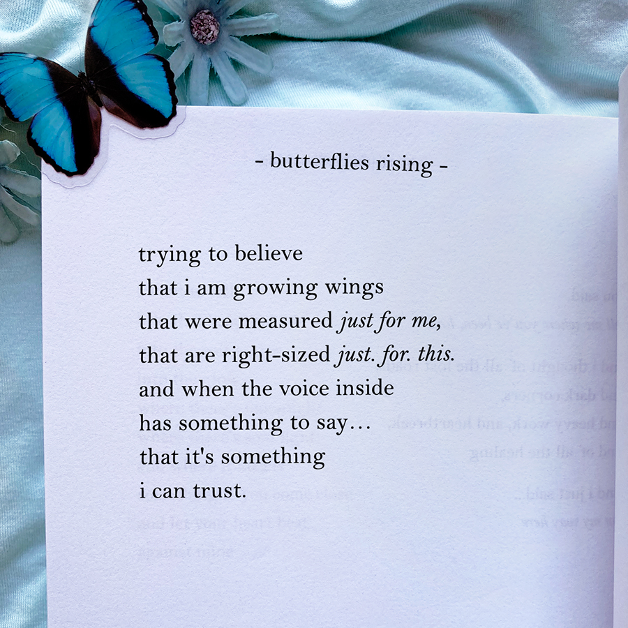 when the voice inside has something to say… that it's something i can trust.