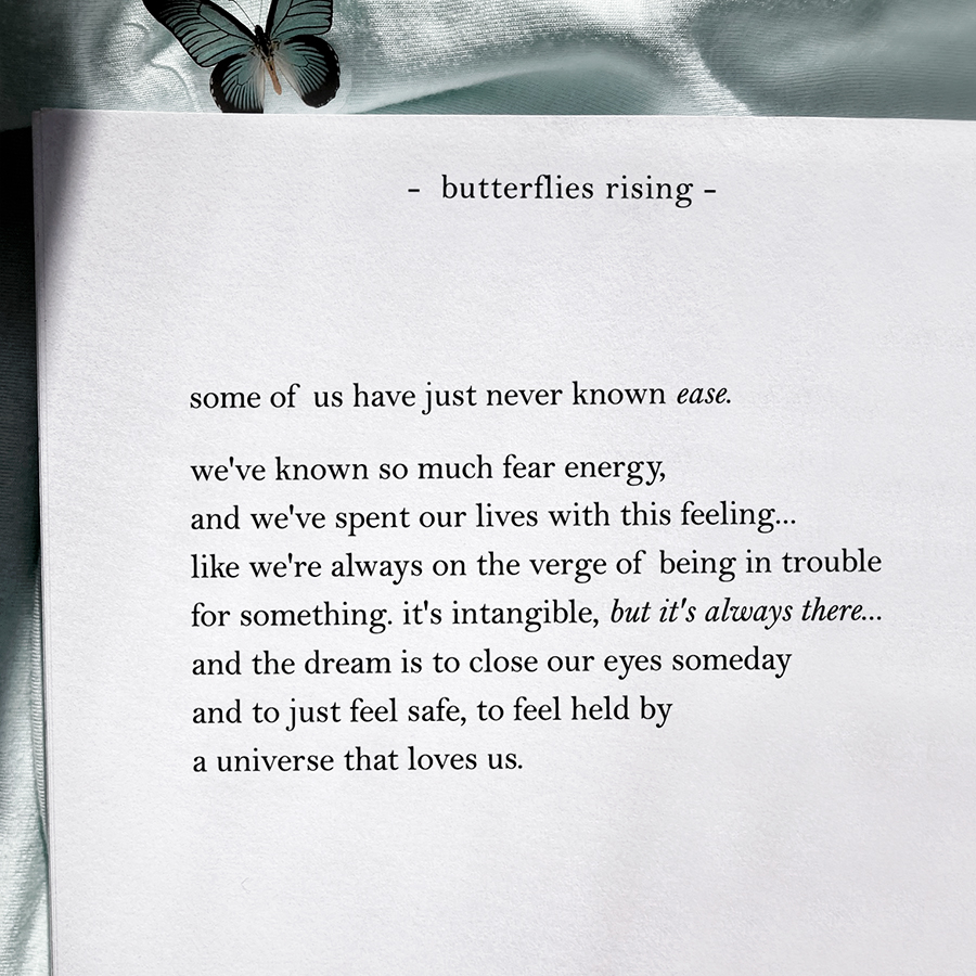 some of us have just never known ease. we've known so much fear energy, and we've spent our lives with this feeling